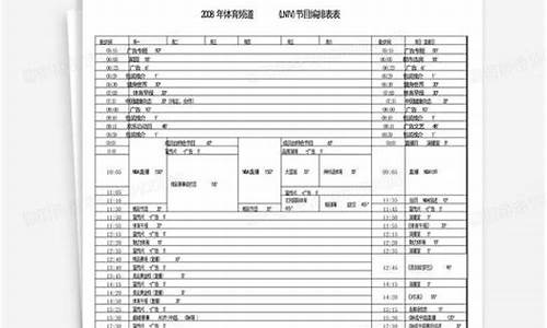 体育频道节目表预报表_体育频道节目表预报表最新