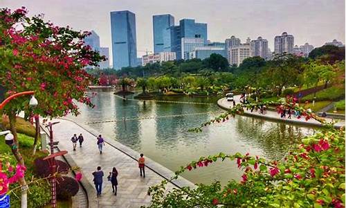 佛山千灯湖景色,佛山千灯湖公园全景