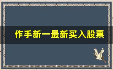 作手新一最新买入股票(作手新一持股时间)_https://www.fzdzcxj.com_上交所_第1张