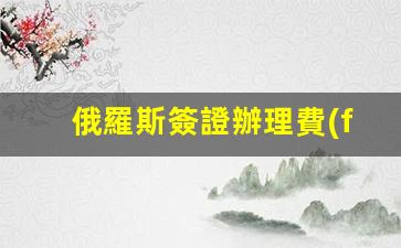 俄羅斯簽證辦理費(fèi)用支付方式有幾種(俄羅斯簽證怎么辦理)