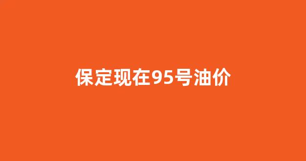 保定95汽油最新价格_保定现在95号油价
