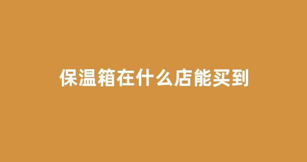 保温箱在什么店能买到(保温箱什么店有卖的)_https://www.gen-fastener.com_上期所_第1张
