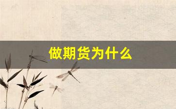 做期货为什么(做期货为什么要看3分钟k)_https://www.fzdzcxj.com_北交所_第1张