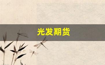 光发期货(光发证券股票行情)_https://www.xzdzchf.com_上交所_第1张