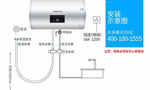 光芒电热水器安装-光电热水器的安装示范图