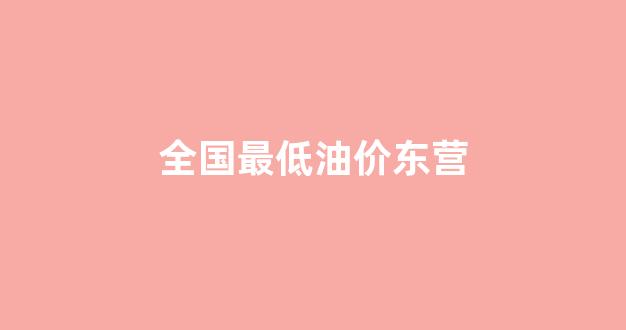 东营的汽油价格_全国最低油价东营