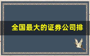 全国最大的证券公司排名榜(国内规模最大的证券公司)_https://www.wanyuyiyao.com_上交所_第1张