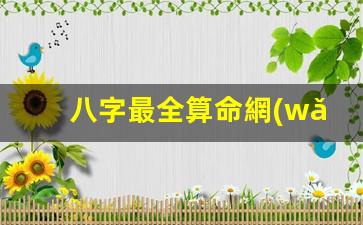 八字最全算命網(wǎng)免費(八字算命免費詳批在線)