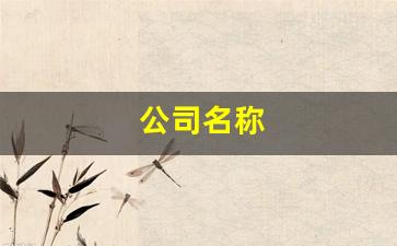 公司名称(公司名称大全简单大气)_https://www.fzdzcxj.com_创业板_第1张