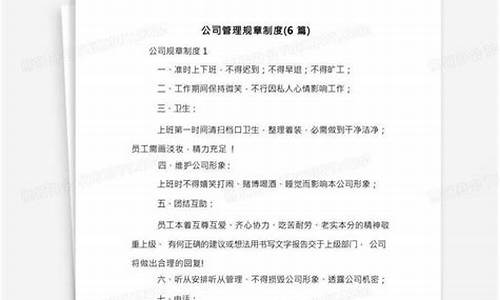 公司管理规章制度_劳务公司管理规章制度