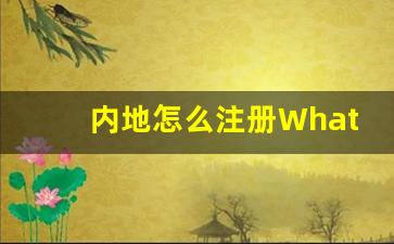 内地怎么注册WhatsAppWeb