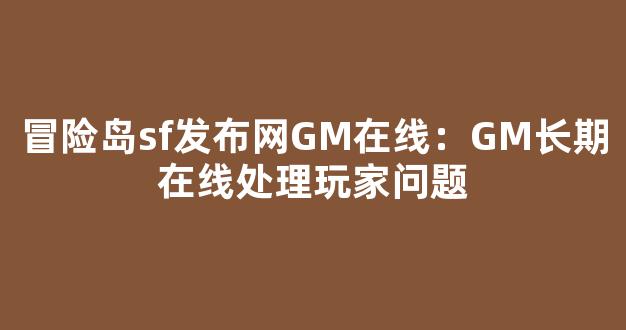 冒险岛sf发布网GM在线：GM长期在线处理玩家问题-第1张图片-冒险岛私服发布网