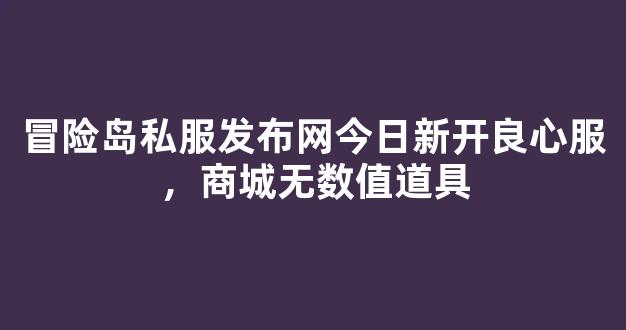 冒险岛私服发布网今日新开良心服，商城无数值道具