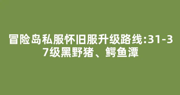 冒险岛私服怀旧服升级路线:31-37级黑野猪、鳄鱼潭-第1张图片-冒险岛私服发布网 冒险岛私服怀旧服升级路线:31-37级黑野猪、鳄鱼潭-第1张图片-冒险岛私服发布网