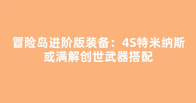冒险岛进阶版装备：4S特米纳斯或满解创世武器搭配-第1张图片-冒险岛私服发布网