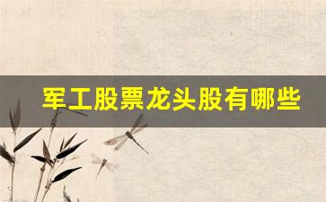 军工股票龙头股有哪些及代码(军工股票的龙头股排名)_https://www.rzcpcj.com_直通车_第1张