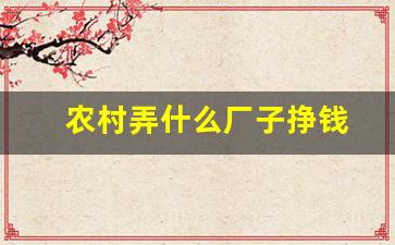 农村弄什么厂子挣钱(不愁销路的小型加工厂)_https://www.jyywjc.com_股票价格_第1张