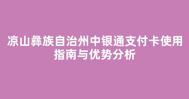 凉山彝族自治州中银通支付卡使用指南与优势分析