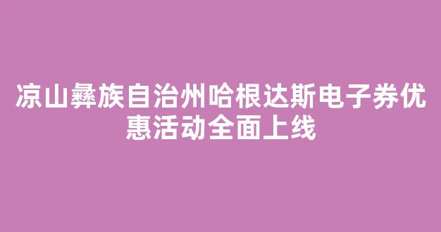 凉山彝族自治州哈根达斯电子券优惠活动全面上线