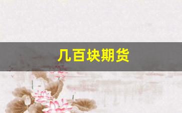 几百块期货(几百块期货一年赚)_https://www.cangshenghg.com_财经新闻_第1张