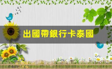 出國旅行帶銀行卡泰國，安全便捷出行，注意事項必看！