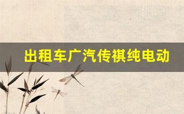 出租车广汽传祺纯电动汽车(广汽传祺新能源汽车出租版)_https://www.nalian8.com_科创板_第1张