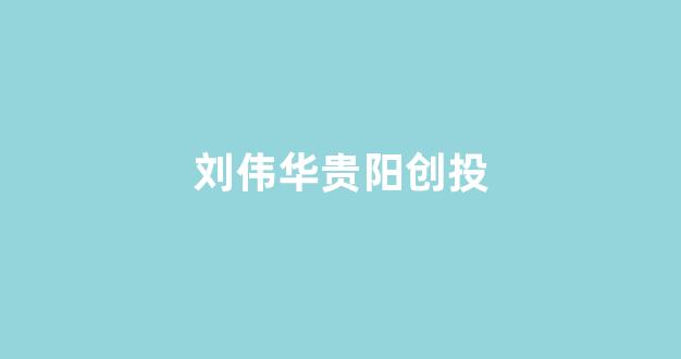 刘伟华贵阳创投(贵阳阳光创投是正规公司吗)_https://www.qgjzrcxxzxpt.com_中金所_第1张