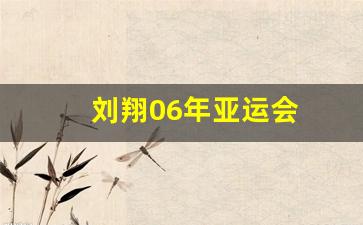 刘翔拿奥运冠军的时候你记得亚军叫什么吗-刘翔06年亚运会