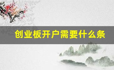 创业板开户需要什么条件2022(创业板开户需要什么条件2020)_https://www.fzdzcxj.com_北交所_第1张