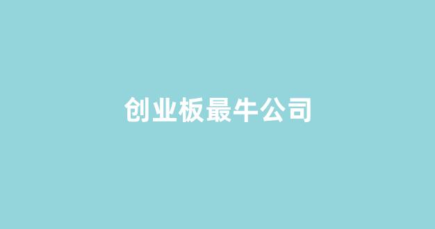 创业板最牛公司(创业板公司有哪些)_https://www.hhem8.com_上交所_第1张