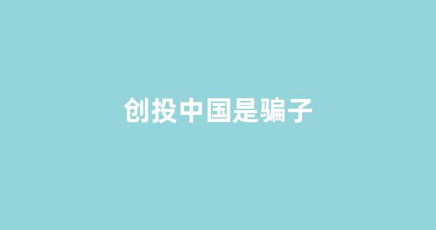 创投中国是骗子(创投中国栏目)_https://www.gen-fastener.com_中金所_第1张