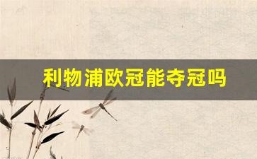 利物浦得欧冠-利物浦欧冠能夺冠吗
