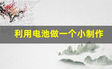 利用电池做一个小制作(利用电池做一个小制作手工)_https://www.rzcpcj.com_天猫运营_第1张