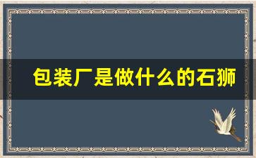 包装厂是做什么的石狮(包装厂一般是做什么的)_https://www.hn-life.com_深交所_第1张