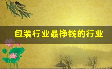 包装行业最挣钱的行业(包装行业挣钱吗)_https://www.gfdzclz.com_上交所_第1张
