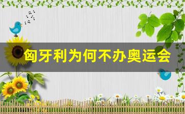 匈牙利为什么不如奥地利-匈牙利为何不办奥运会