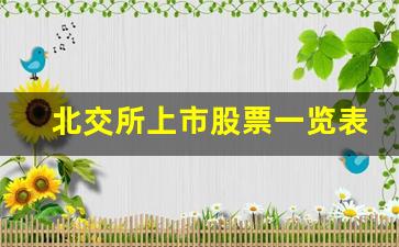 北交所上市股票一览表(北交所上市股票名单)_https://www.gzyhshgzzx.com_上期所_第1张