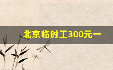 北京临时工300元一天(北京临时工300元一天做什么工作)_https://www.jnskb.com_效果图_第1张