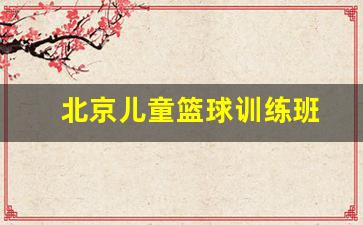 北京儿童篮球训练班-北京儿童篮球训练班排名