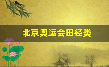 北京奥运会田径参赛标准-北京奥运会田径类