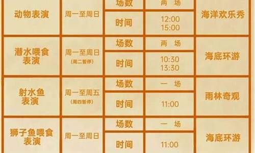 北京海洋馆表演时间_北京海洋馆表演时间表2023年11月