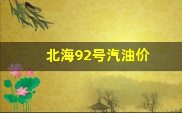 北海油价今日价格-北海92号汽油价