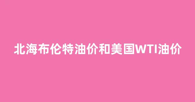 北海布伦特油价和美国WTI油价_布伦特油和美国油为啥价格不一样