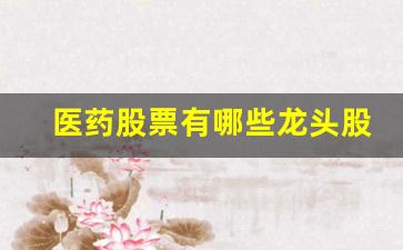 医药股票有哪些龙头股(中药股票有哪些龙头股份)_https://www.wguangz.com_大商所_第1张