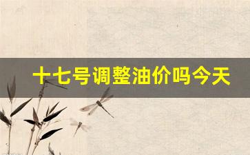 十七号调整油价吗今天-十七号汽油降价吗