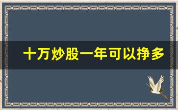 十万炒股一年可以挣多少(十万元炒股一年最多挣多少)_https://www.luoxuangg888.com_深交所_第1张