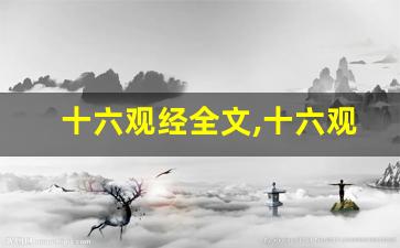 十六观经全文,十六观经讲了什么,十六观经经典句子-第1张图片-我的生活随想