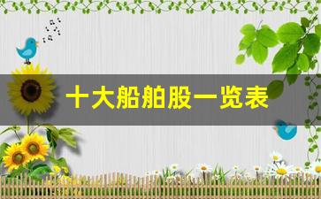 十大船舶股一览表(船舶行业龙头)_https://www.hangfeite.com_深交所_第1张