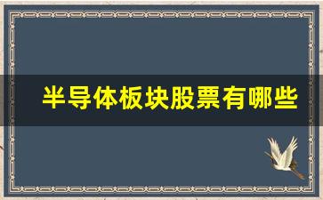 半导体板块股票有哪些A股(半导体板块有哪些龙头股)_https://www.eamstsz.com_创业板_第1张
