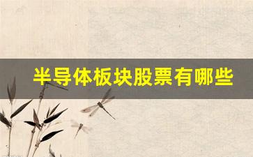 半导体板块股票有哪些龙头股(半导体板块的行业龙头)_https://www.dongshengweixin.com_创业板_第1张